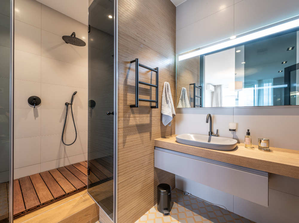 bathroom with modern interior design