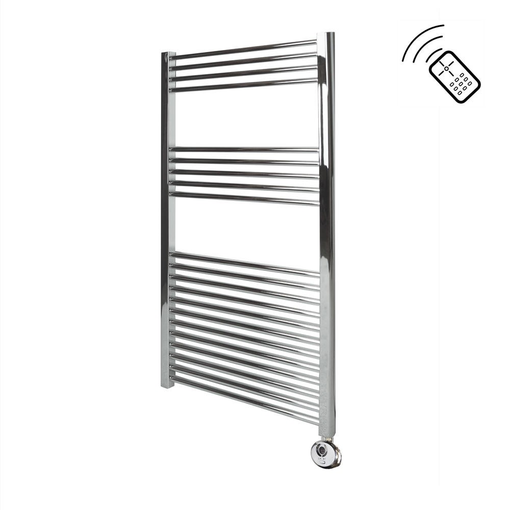 Classic Chrome Remote Control Towel Rail 1200 x 600