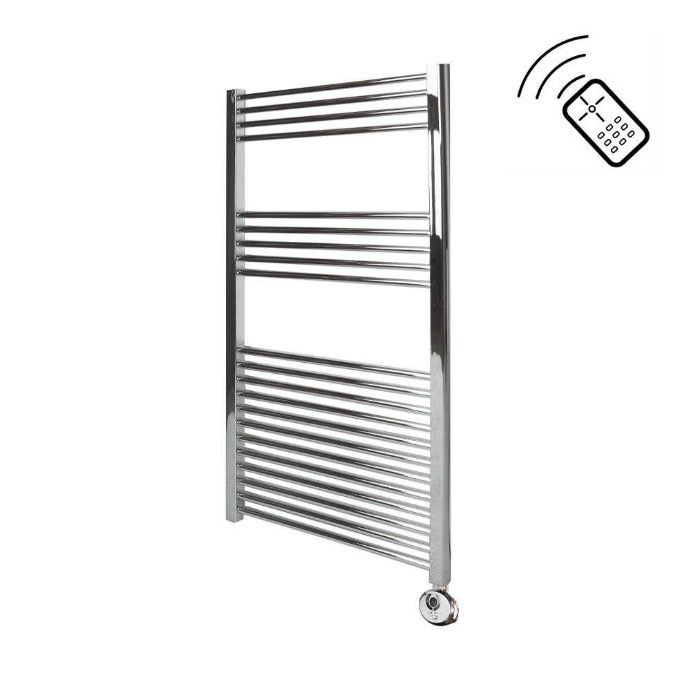 Classic Chrome Electric Towel Rail Remote