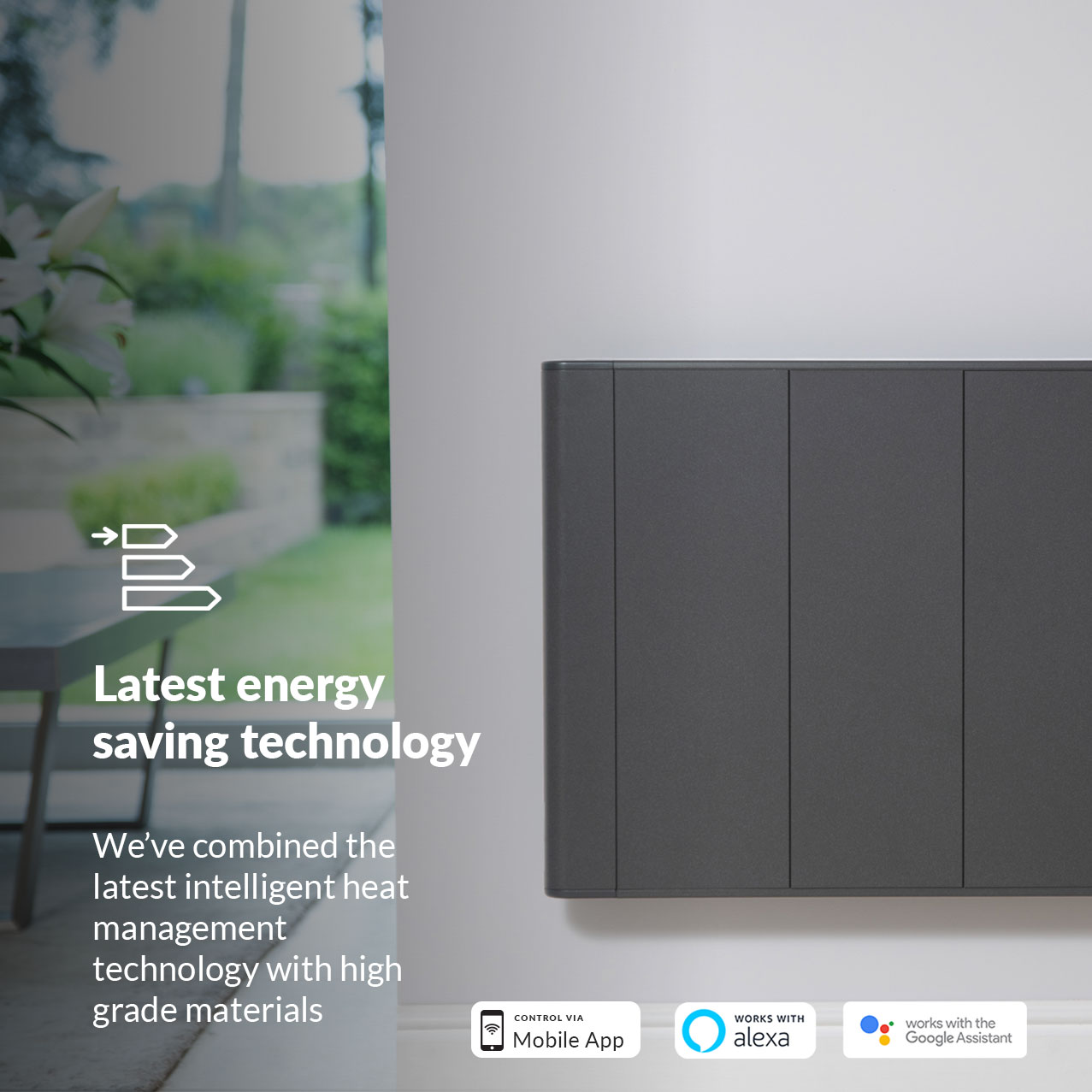 slimline curve wifi anthracite electric radiator energy saving technology