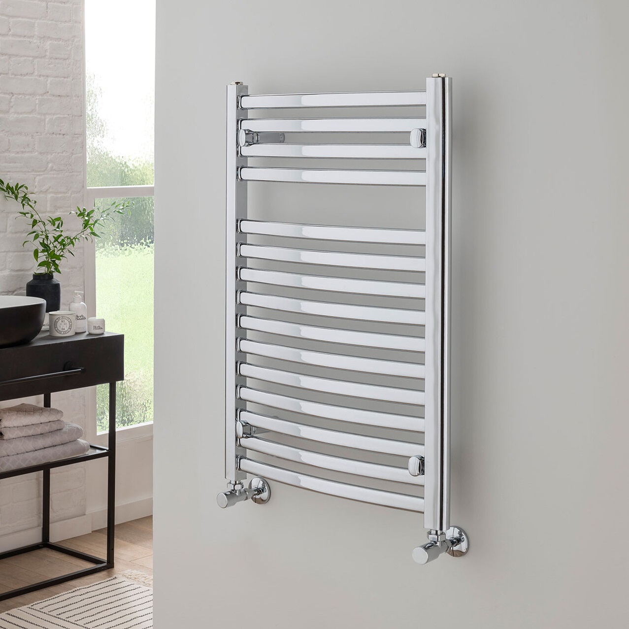 Affinity Curve Electric Towel Rail Chrome Main 1