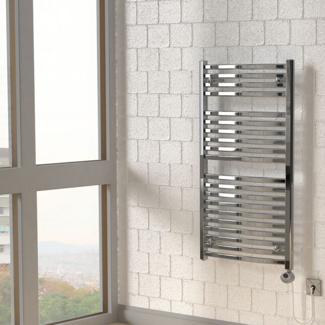 Affinity Curve Electric Towel Rail Chrome