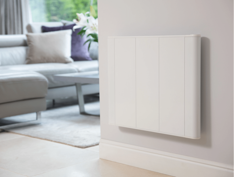 Electric radiator in living room