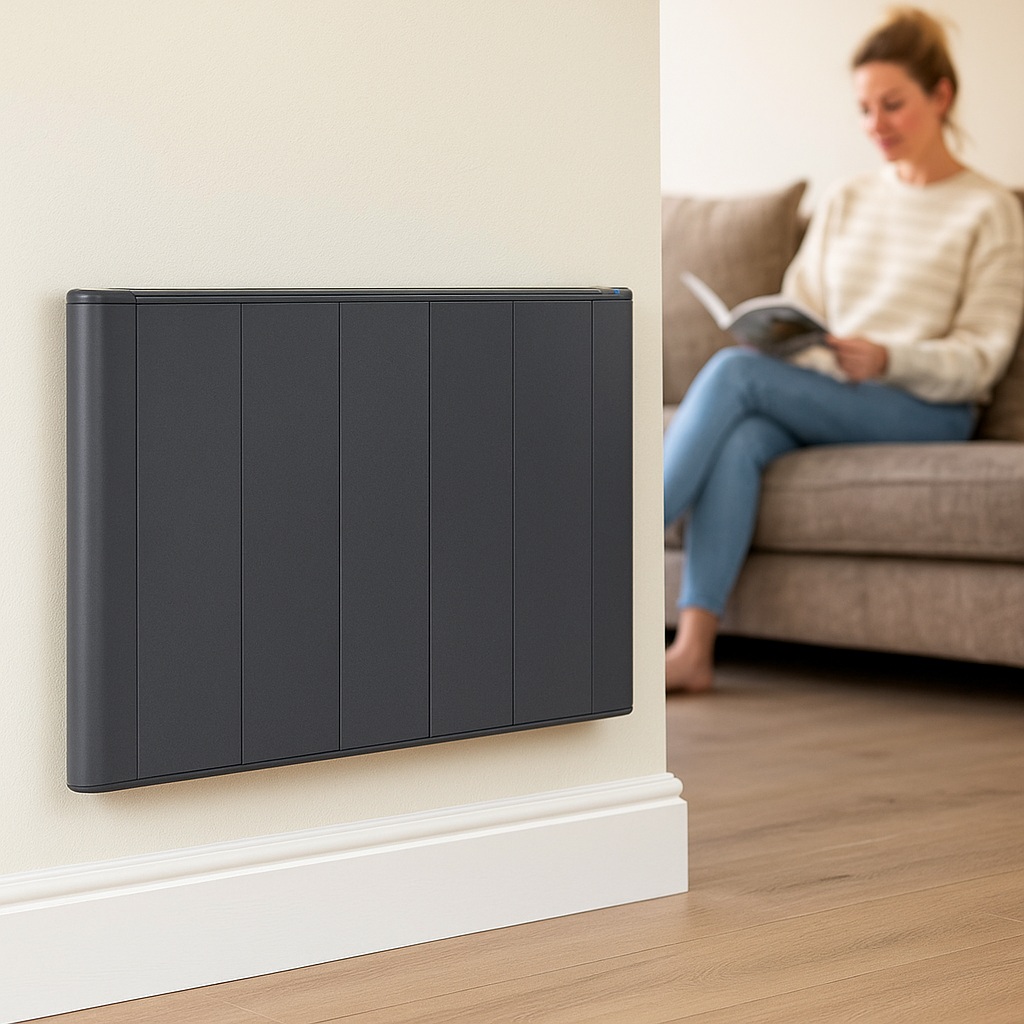 Slimline Curve 1500w Anthracite electric radiator