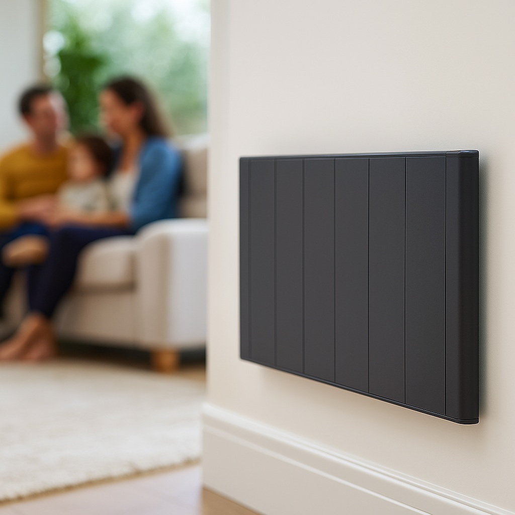 Slimline Curve 2000w Anthracite electric radiator 1