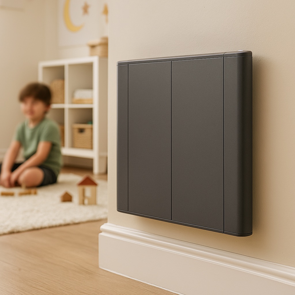 Slimline Curve 600w Anthracite electric radiator