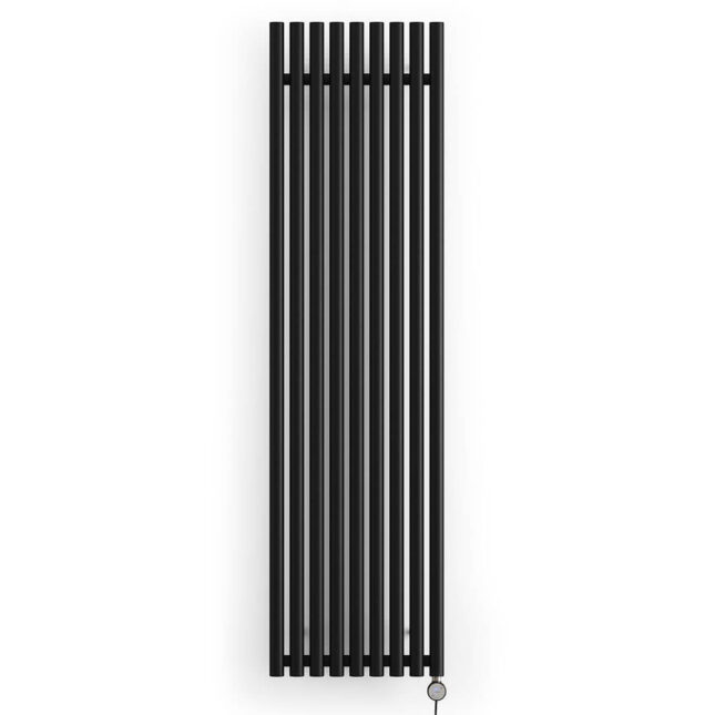 Levanto Vertical Electric Radiator Black 1000W Front Image