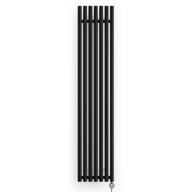 Levanto Vertical Electric Radiator Black Front