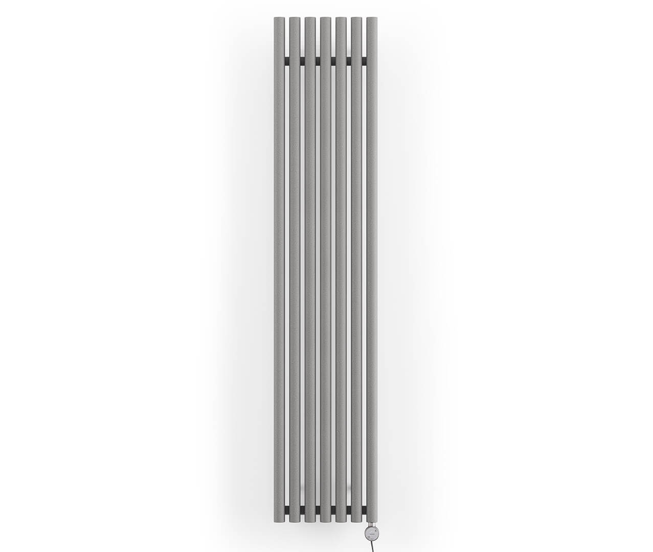 Levanto Vertical Electric Radiator Salt N Pepper Front Image