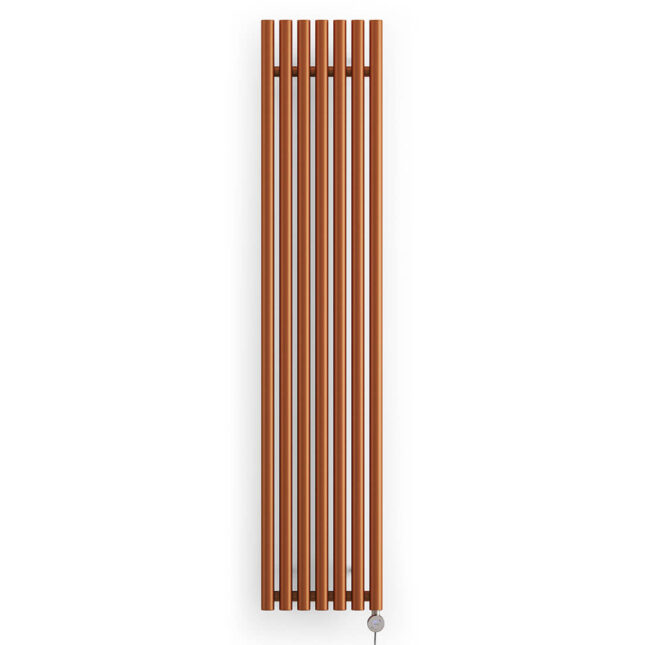 Levanto Vertical Electric Radiator True Copper Front