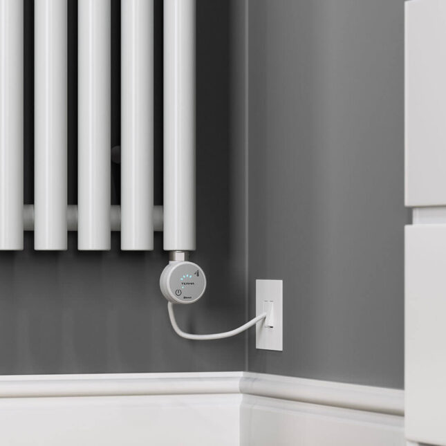 Levanto Vertical Electric Radiator White 1000W Control