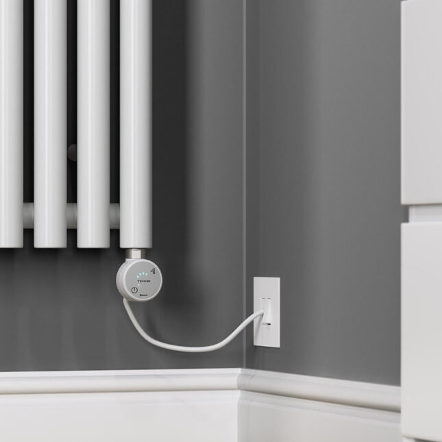 Levanto Vertical Electric Radiator White Controls