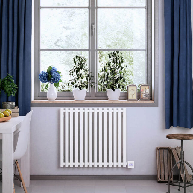 Morrano Designer Electric Radiator Sea Salt White