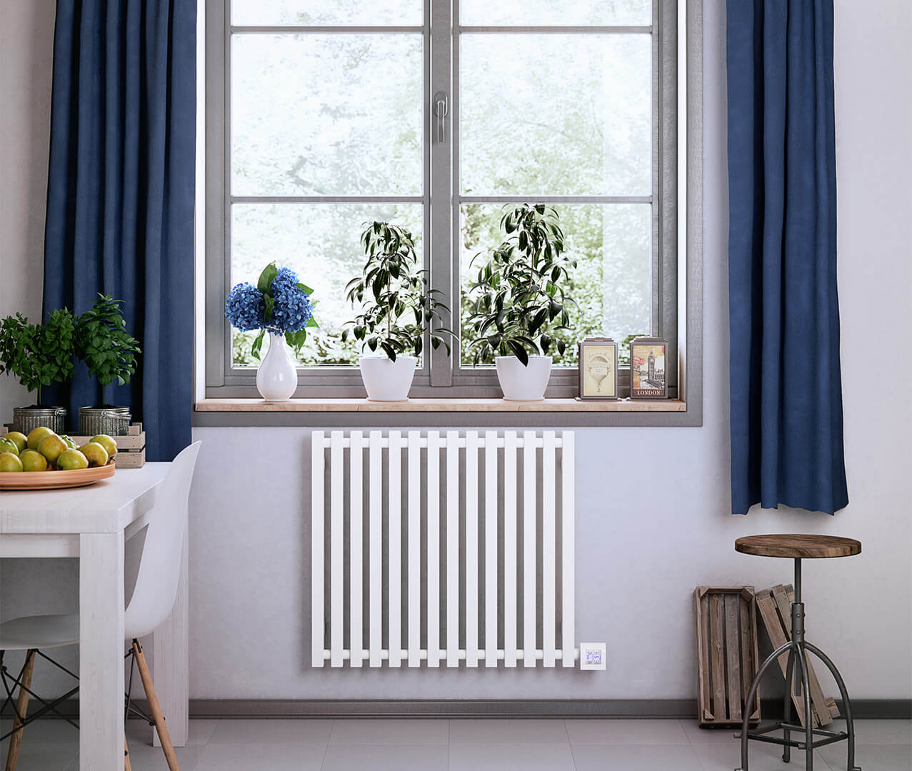 Morrano Designer Electric Radiator Sea Salt White