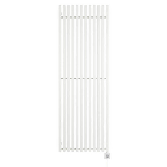 Morrano Vertical Electric Radiator Sea Salt White Front