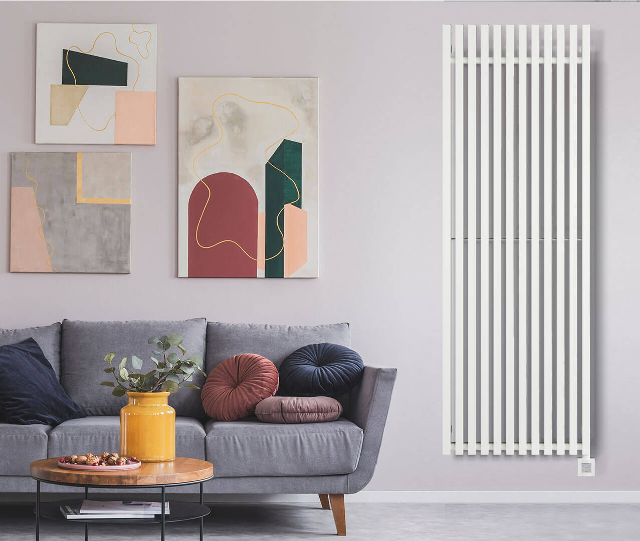 Morrano Vertical Electric Radiator White