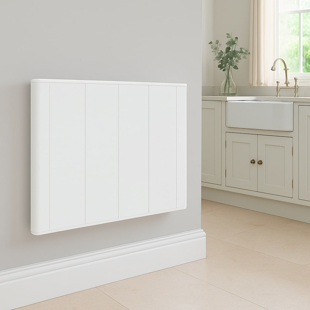 Slimline Curve Electric Radiator Kitchen 3a