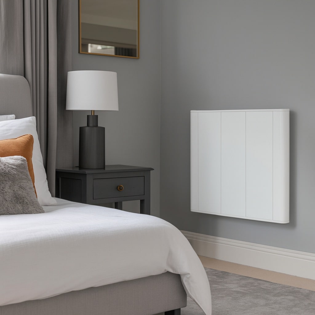 Slimline Curve electric radiator Bedroom 3a