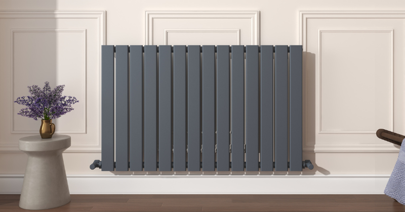 wall-mounted amalfi variation of horizontal flat double anthracite