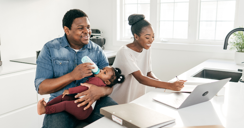 Family discussing electric heating pros and cons