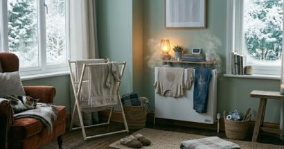 dry clothes on eletric radiator
